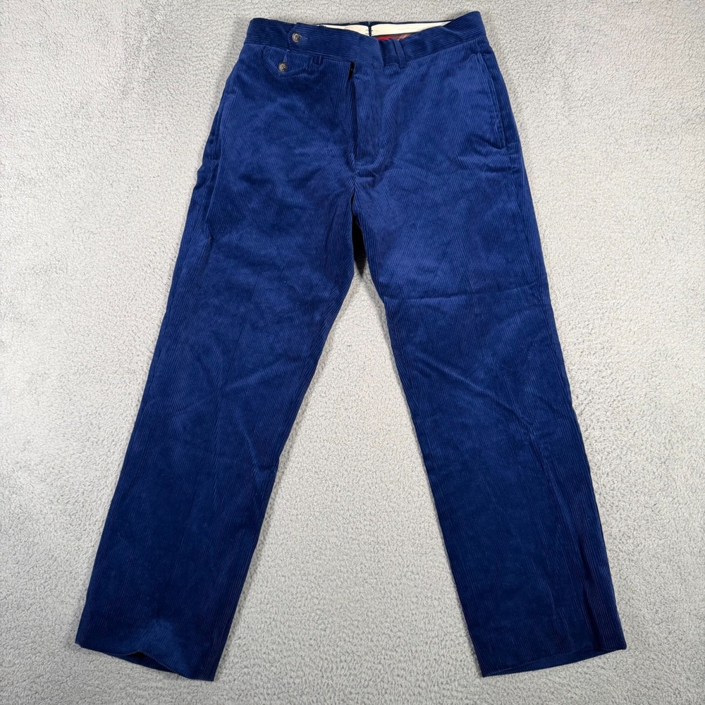 Polo Ralph Lauren Pants Mens 32x30 (Fits 31x28) Blue Corduroy Suffield Straight